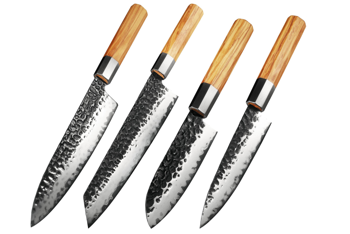 Olive wood 4-Set de 4 pièces